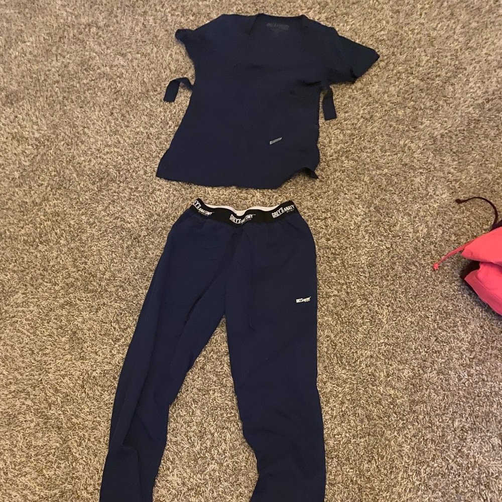 Greys anatomy xxs scrub set navy